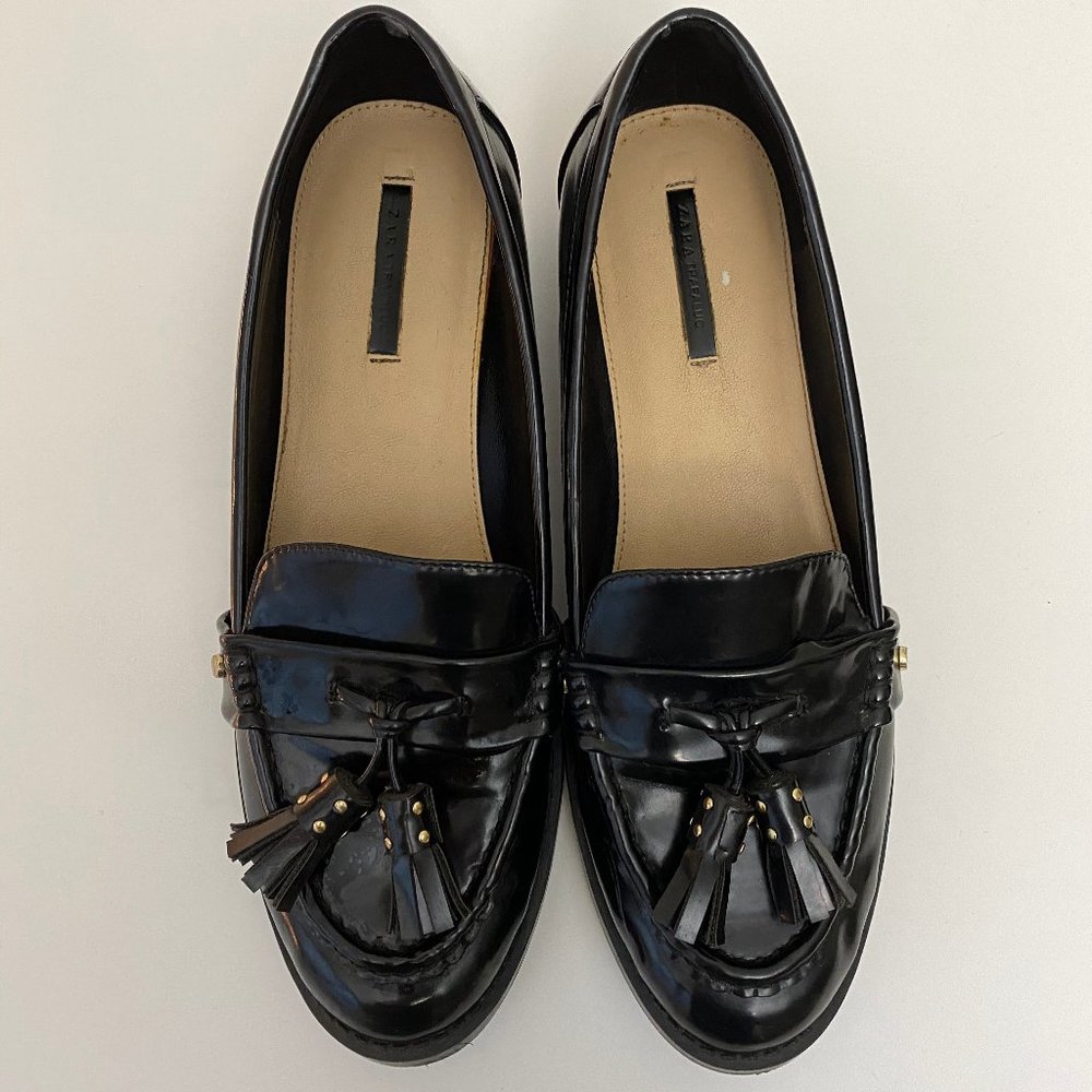 Zara Faux Leather Loafers